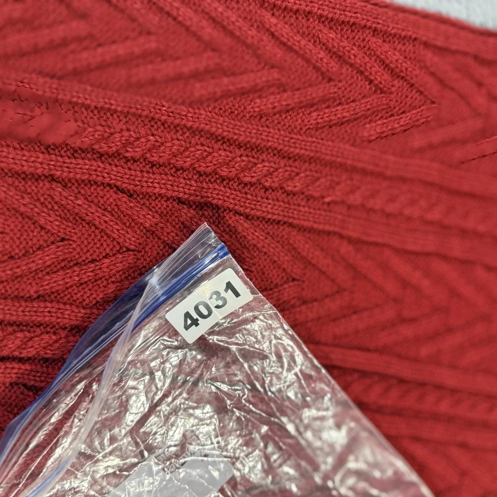 Fabletics Red Cable-Knit Winter Scarf Soft One Size Fisherman‎ NWT